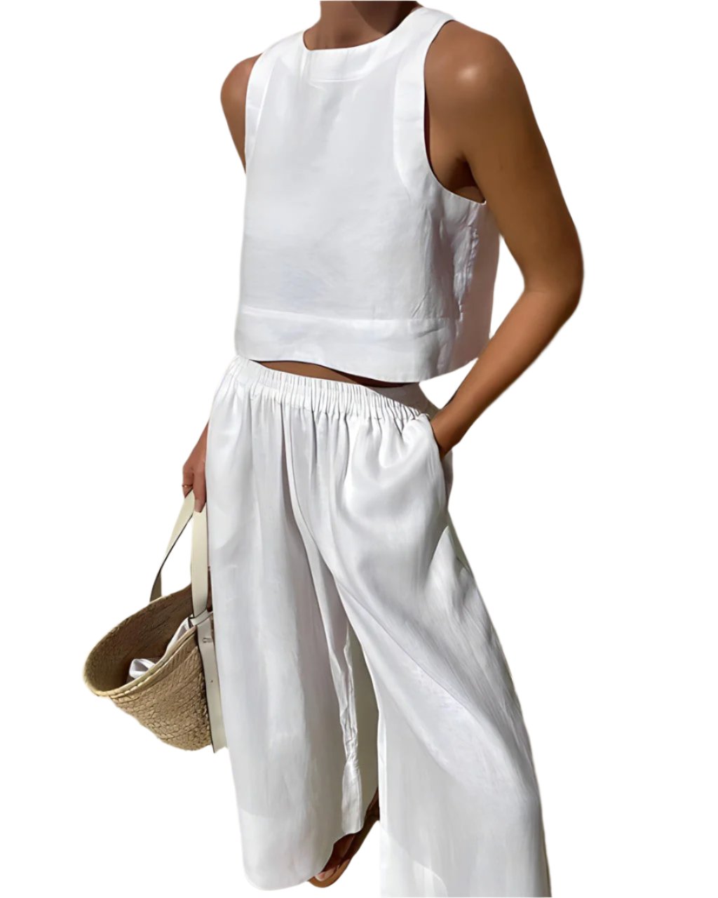 Lightweight Linen Two-Piece Outfit For Women