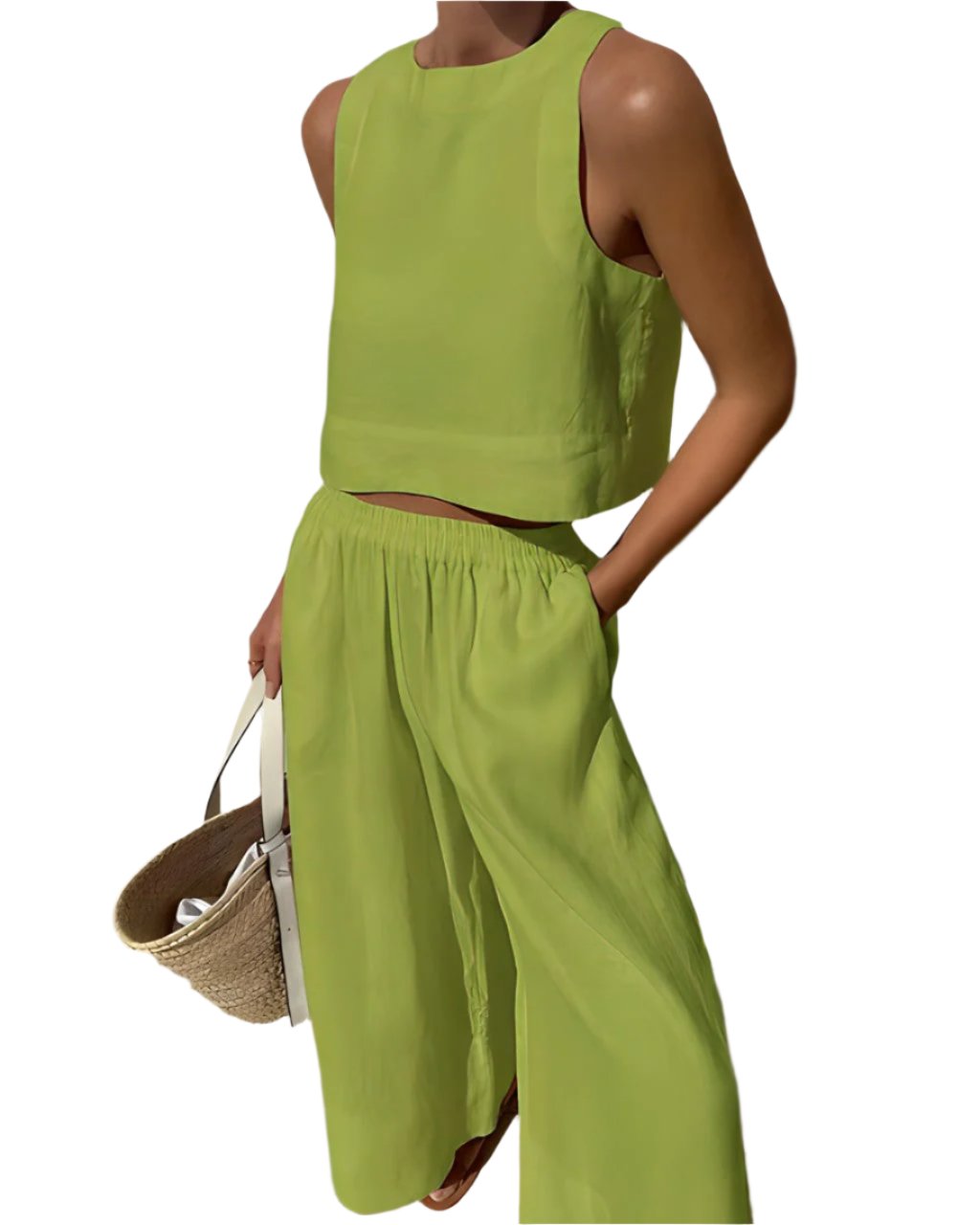 Lightweight Linen Two-Piece Outfit For Women