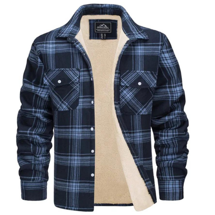 Trendy Plaid Jacket For Men