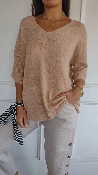 Women's Knitted Sweater Casual Pullover