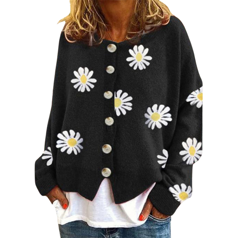 Women's Floral Button-Up Cardigan