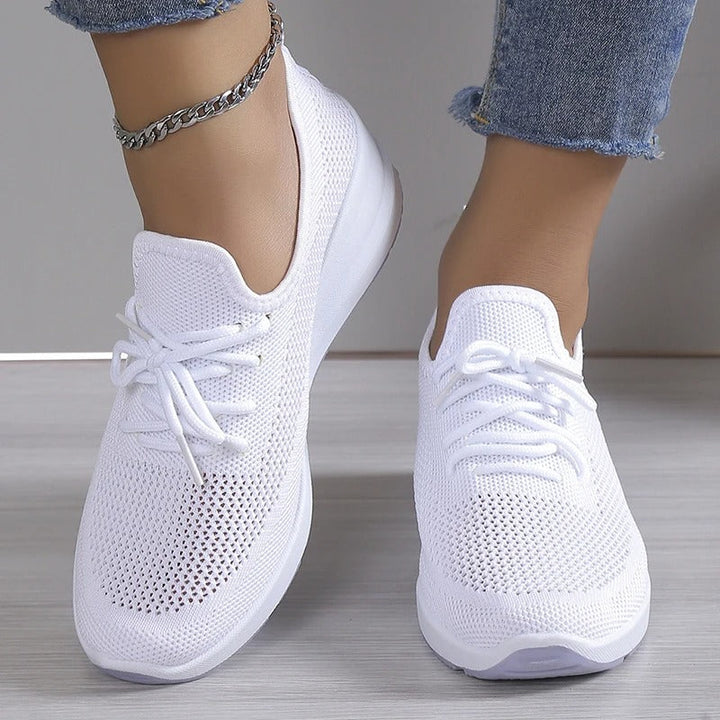 Breathable Platform Wedge Sneakers for Women