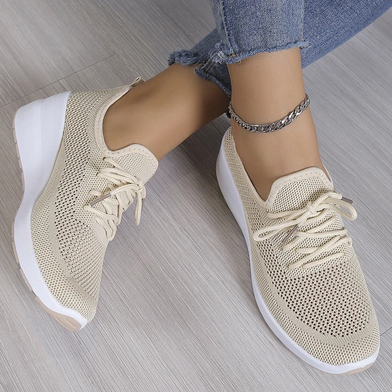 Breathable Platform Wedge Sneakers for Women