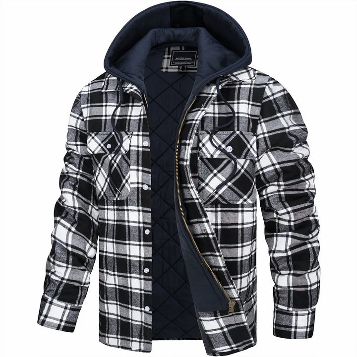 Comfortable Plaid Outdoor Jacket For Men