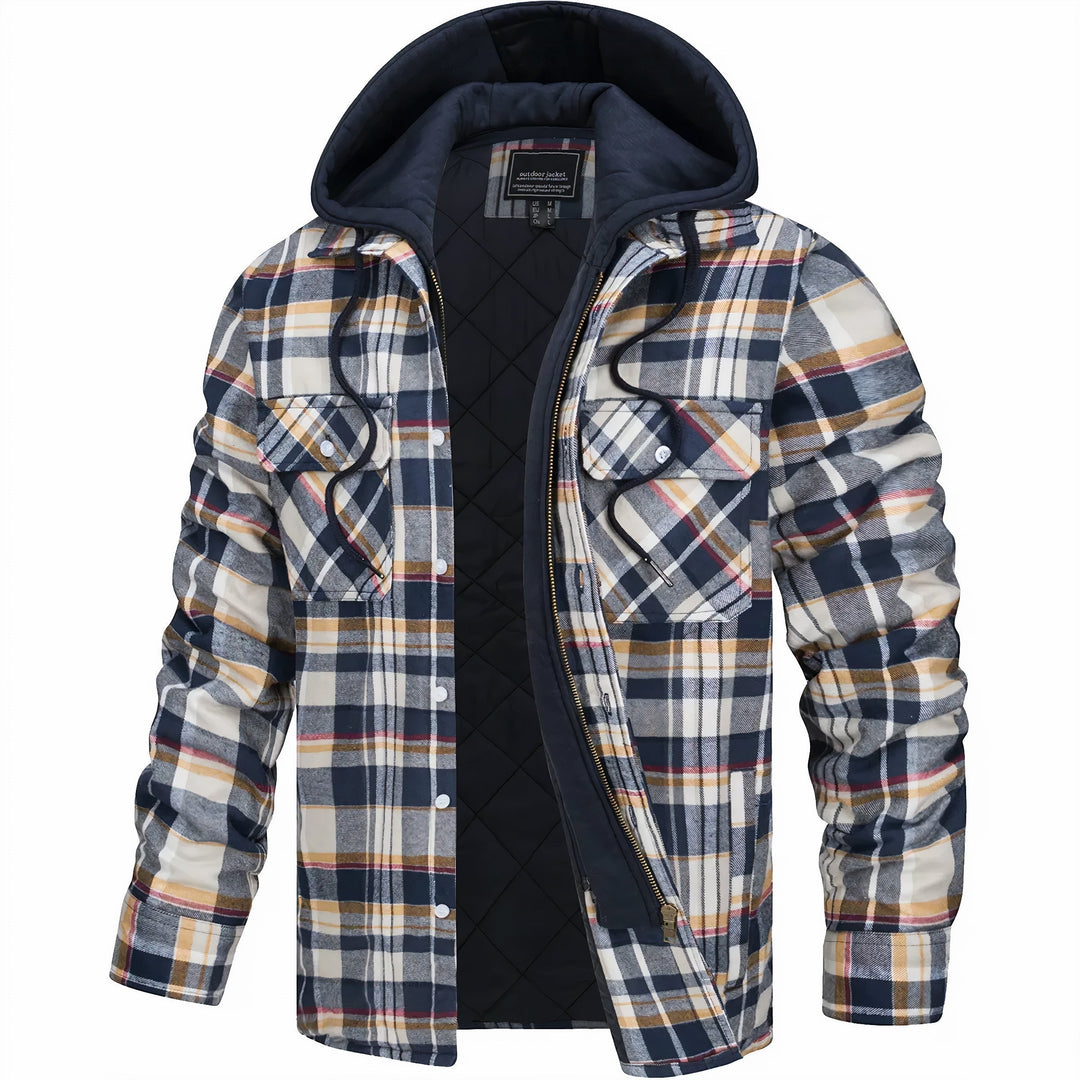 Comfortable Plaid Outdoor Jacket For Men