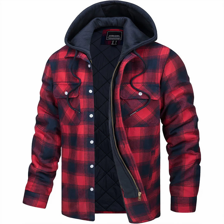 Comfortable Plaid Outdoor Jacket For Men