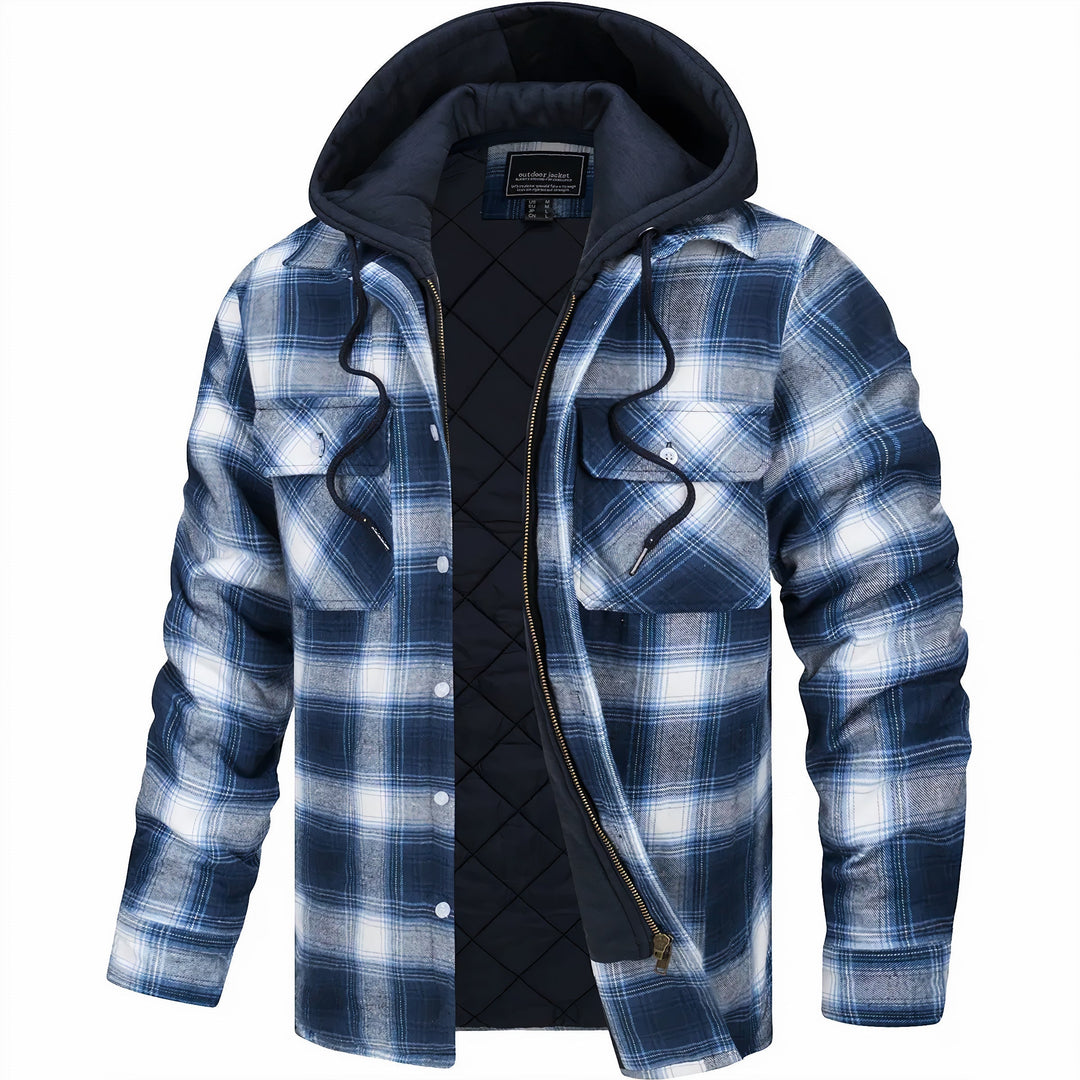 Comfortable Plaid Outdoor Jacket For Men