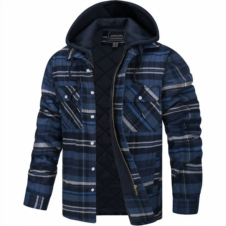 Comfortable Plaid Outdoor Jacket For Men