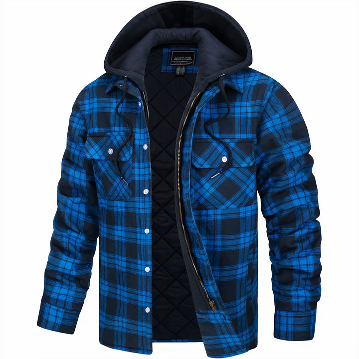 Comfortable Plaid Outdoor Jacket For Men